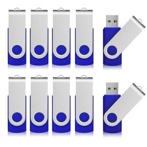 Aiibe 64GB USB Flash Drive 50 Pack Flash Drives USB 2.0, Blue (G3-1023)